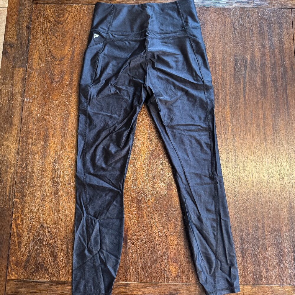 Oasis PureLuxe High-Waisted 7/8 Legging - Medium - Metallic Shimmer Black